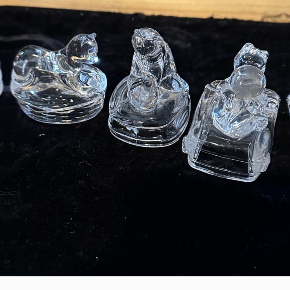 Vintage Crystal cat figurines, Set of 3! - Picture 6 of 6
